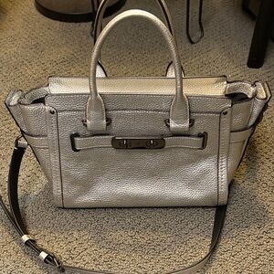 Coach Swagger Bag Silver Satchel
